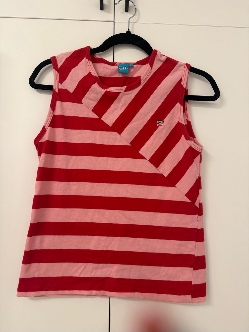 Striped Sleeveless Top in Pink & Red